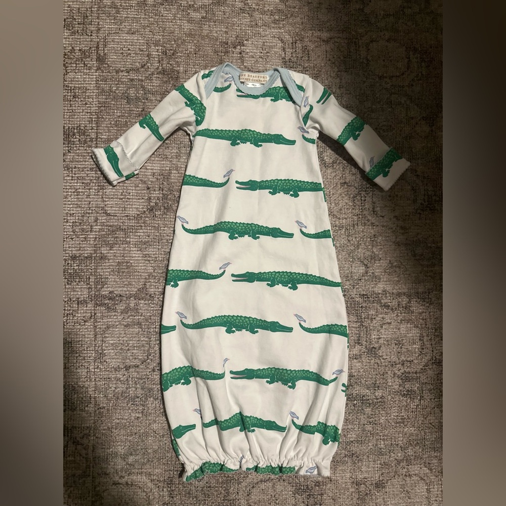 Beaufort Bonnet Gator Pond Pals Gown - 0-3 months